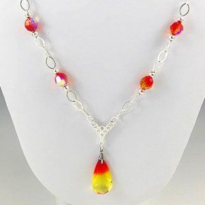 Crystal and Sterling Silver Necklace